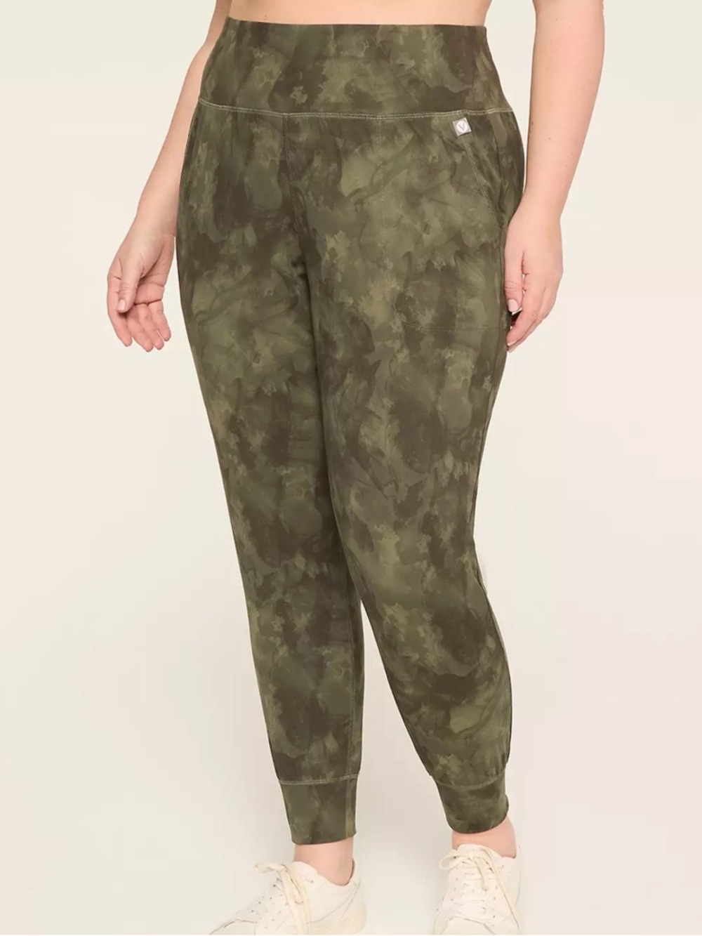 Lane Bryant Livi Soft Olive Tie Dye Jogger